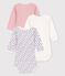 Confezione da 3 body a maniche lunghe in cotone variante 1