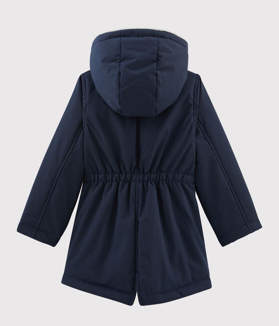 Parka in cotone spalmato bambina blu SMOKING