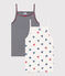 Set di 2 canotte in cotone con stampa a cuori bambina variante 1
