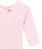 Body nascita per bebé femmina a maniche lunghe stampato rosa VIENNE/bianco MULTICO