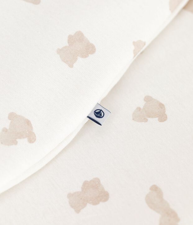 Sacco nanna neonato in cotone con orso stampato TOG 2 bianco/BRUN