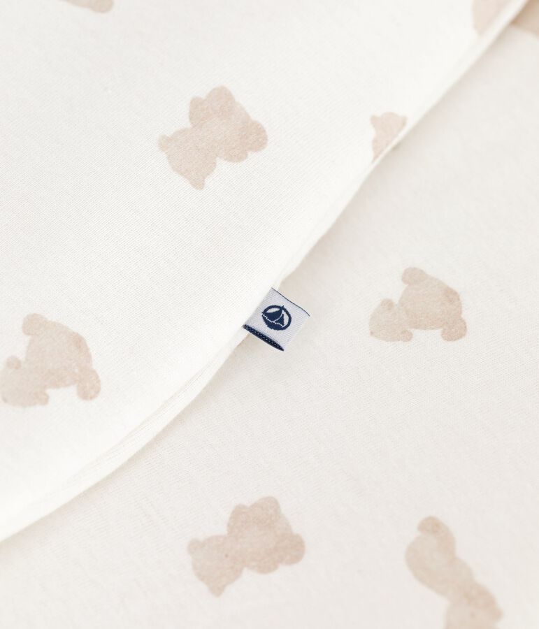 Sacco nanna neonato in cotone con orso stampato TOG 2 bianco/BRUN