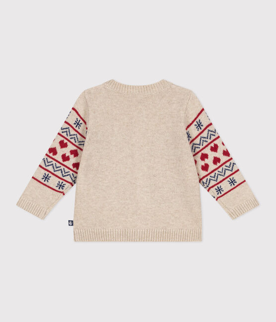 Cardigan in maglia con lana neonato bianco AVALANCHE/ MULTICO