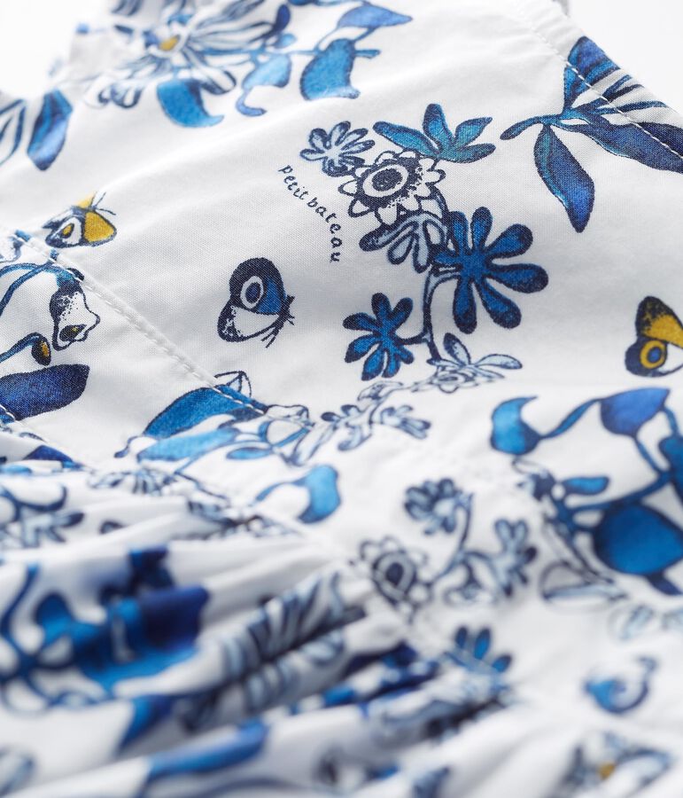 Abito mc fantasia beb&egrave; femmina bianco/multicolore