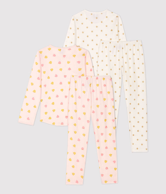 Confezione da 2 pigiami bambina fantasia a stelle e pantere in cotone variante 1