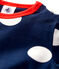 T-shirt bebè a maniche corte in jersey a pois blu MEDIEVAL/bianco MARSHMALLOW