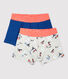 Confezione da 2 boxer bambino fantasia Parigi in cotone biologico