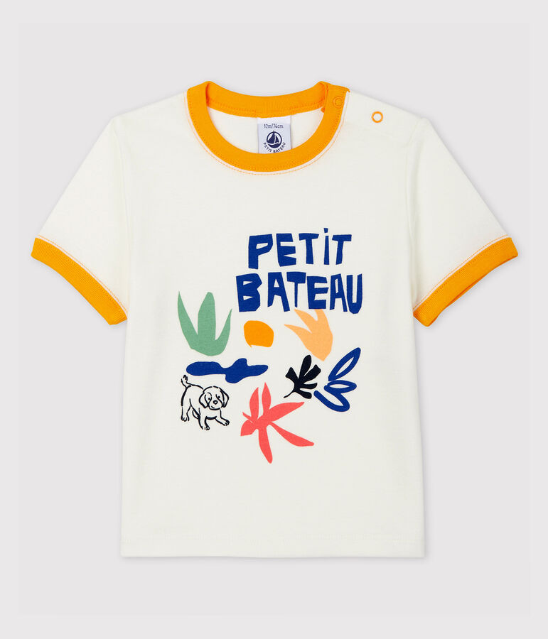 T-shirt in cotone beb&egrave;. bianco