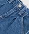 Pantaloni in denim tinta unita neonato blu