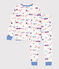 Pigiama fantasia Parigi bambino unisex in cotone bianco MARSHMALLOW/bianco MULTICO