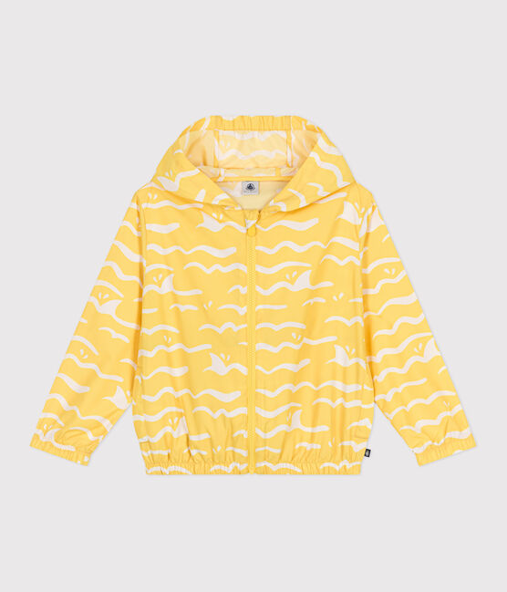 Giacca a vento ultraleggera bambino giallo ORGE/bianco MARSHMALLOW