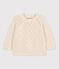 Maglione in maglia intrecciata di cotone per neonati ecru AVALANCHE