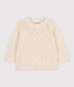 Maglione in maglia intrecciata di cotone per neonati