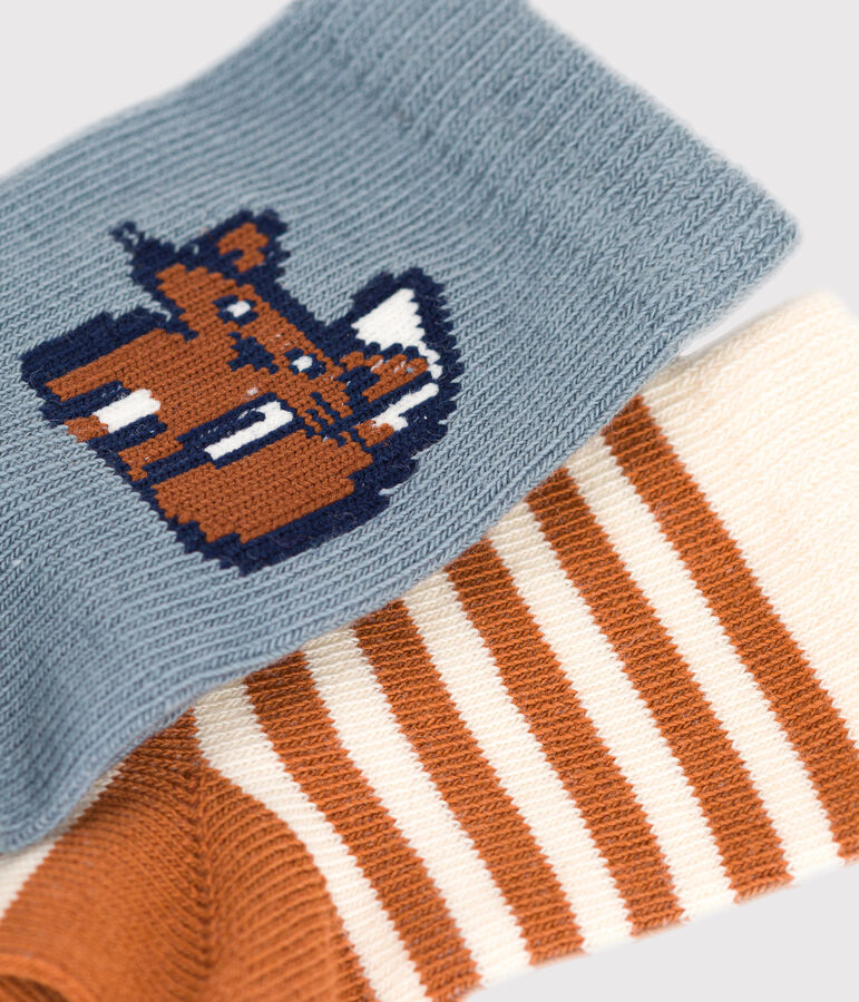 Confezione da 2 paia di calzini beb&egrave; multicolore