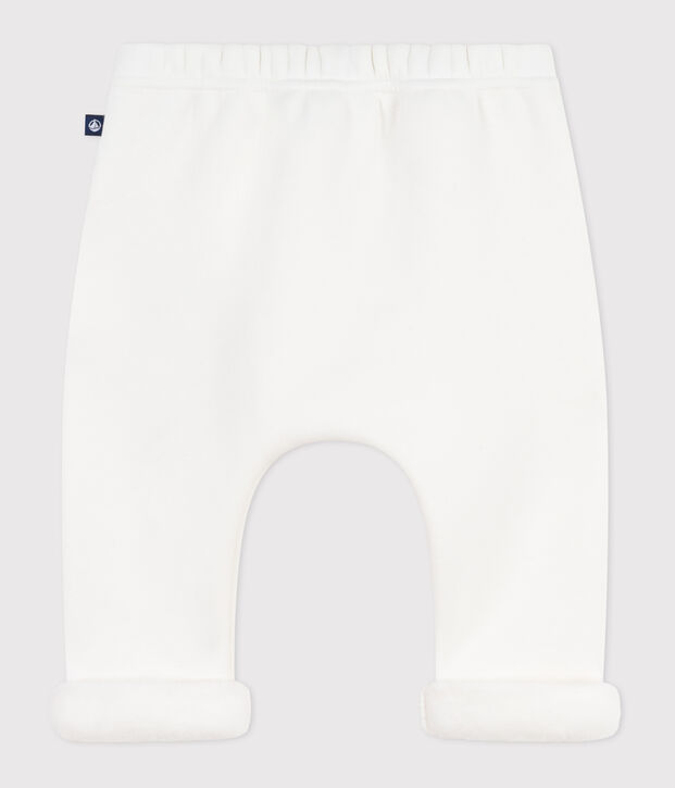 Pantaloni in cotone tinta unita neonato MILK