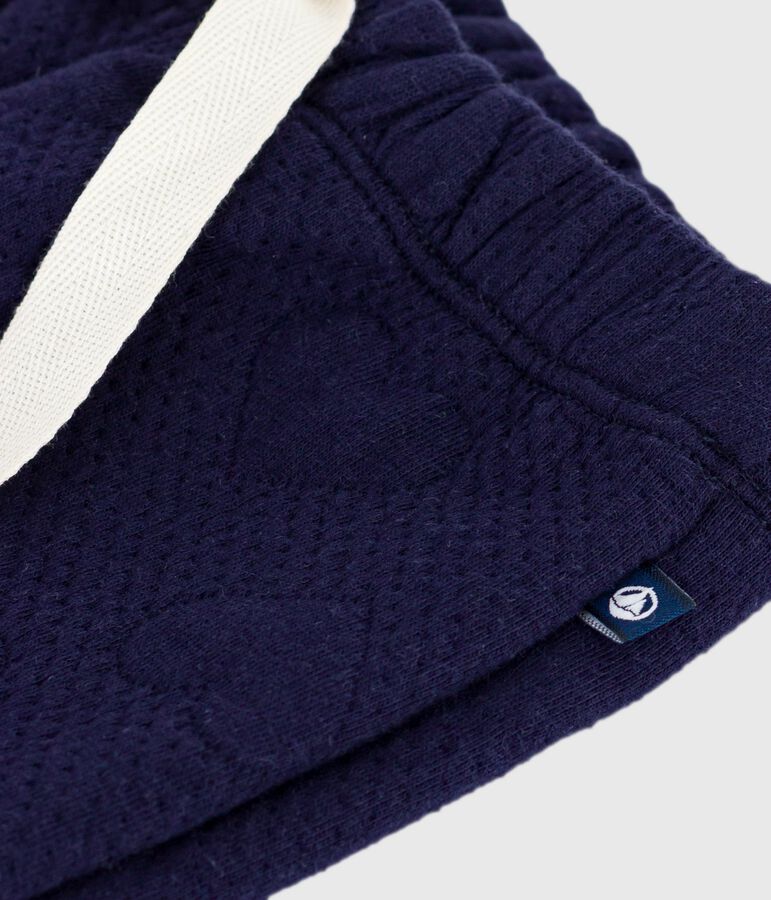 Pantaloni in cotone spesso con motivo a cuori neonata blu SOIR