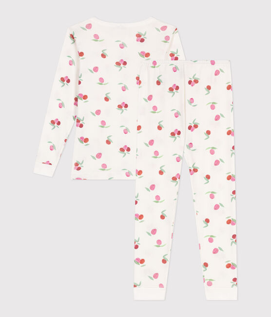 Pigiama per bambini molto aderente in cotone stampato MARSHMALLOW/ PEONIA/ MULTICO