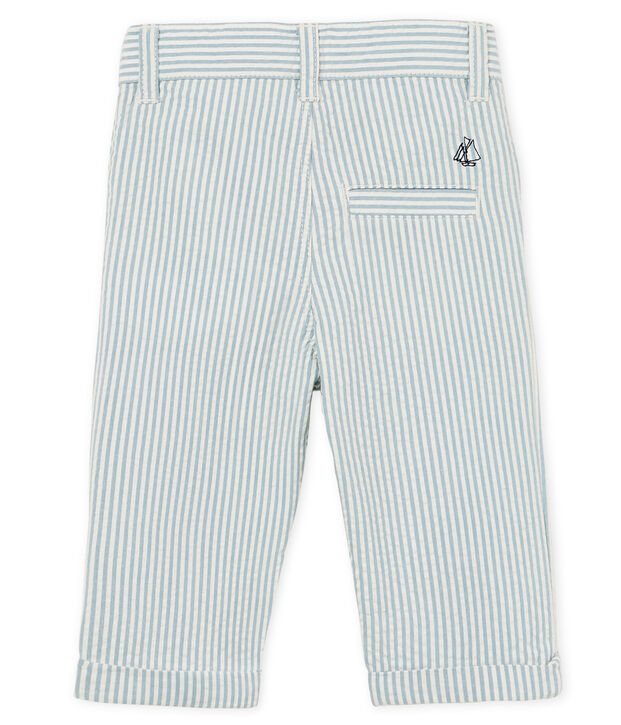 Pantalone maschietto a righe blu/bianco