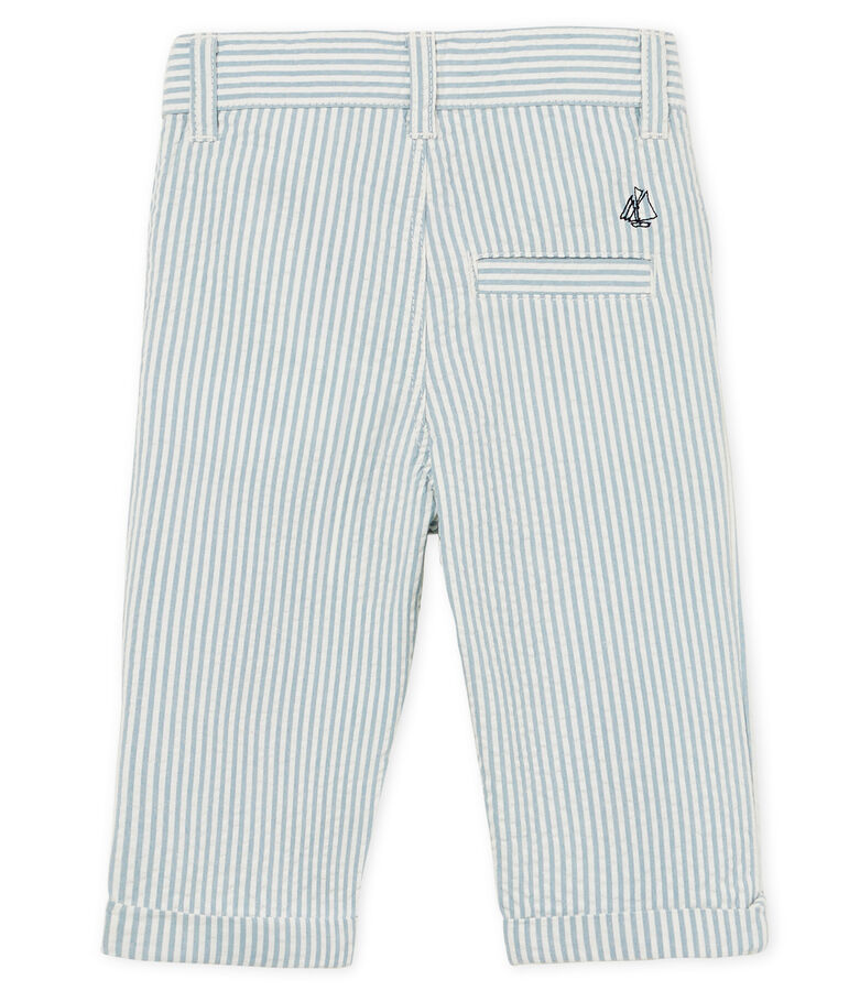 Pantalone maschietto a righe blu/bianco