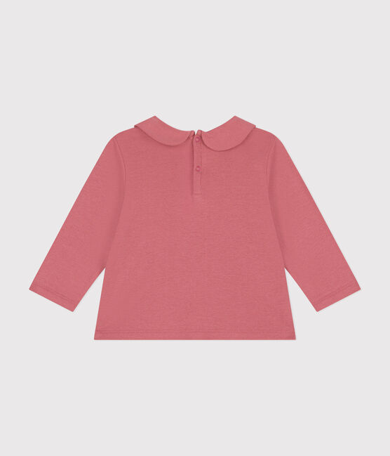 Blusa bebè in cotone con colletto rosa ROSEWOOD