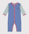 Pigiama senza piedini in cotone a righe neonato blu CALVIN/ MARSHMALLOW