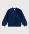Cardigan a costa inglese in cotone bambina blu INCOGNITO