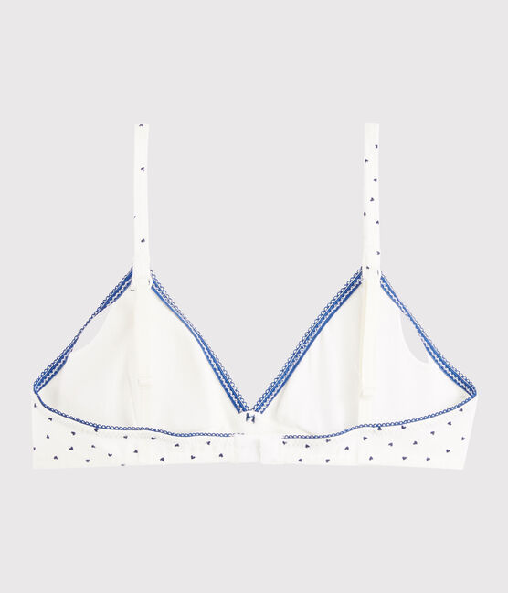 Reggiseno imbottito cuoricini ragazza bianco MARSHMALLOW/blu MEDIEVAL