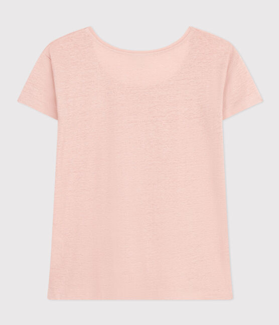 T-shirt Le Droit girocollo in lino donna rosa SALINE