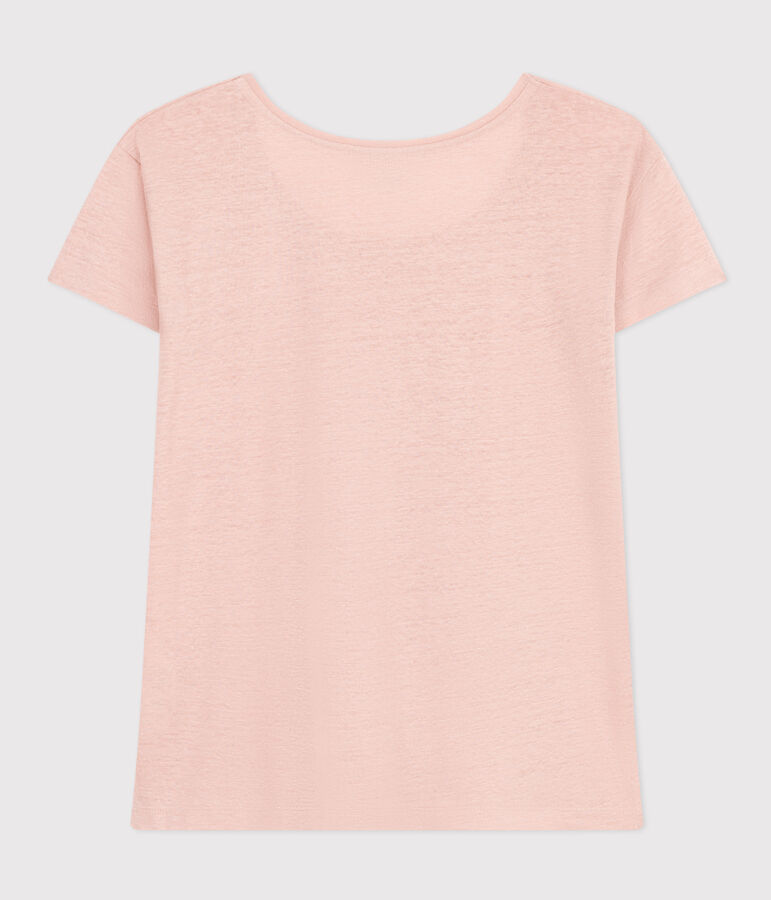 T-shirt Le Droit girocollo in lino donna rosa