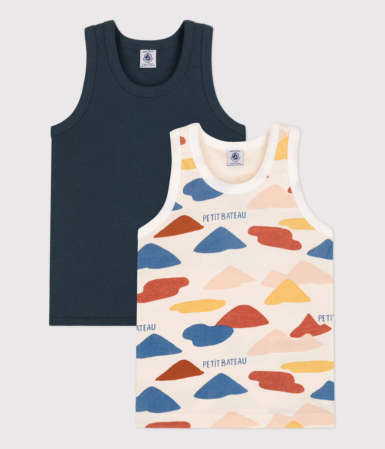 Set di 2 canottiere bimbo in cotone variante 1