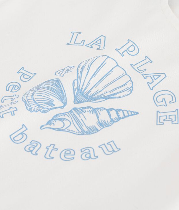 T-shirt a maniche corte in cotone bambina bianco