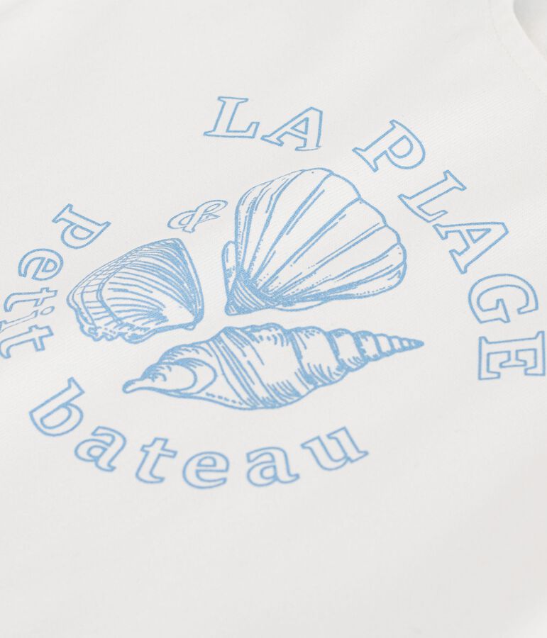 T-shirt a maniche corte in cotone bambina bianco