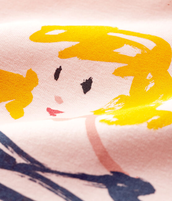 T-shirt a maniche corte bambina rosa MINOIS