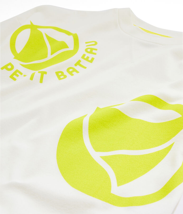 Felpa bambino - bambina bianco/giallo