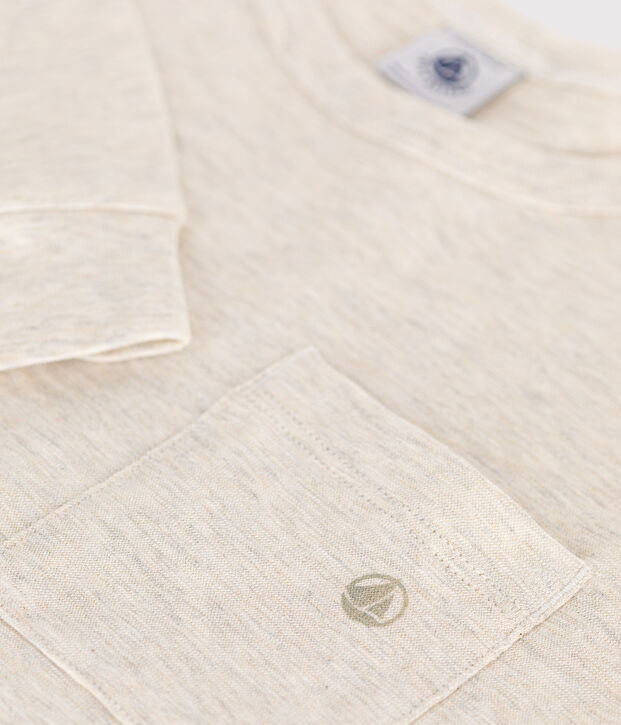 T-shirt a maniche lunghe in jersey flamm&eacute;  bambino MONTELIMAR CHINE