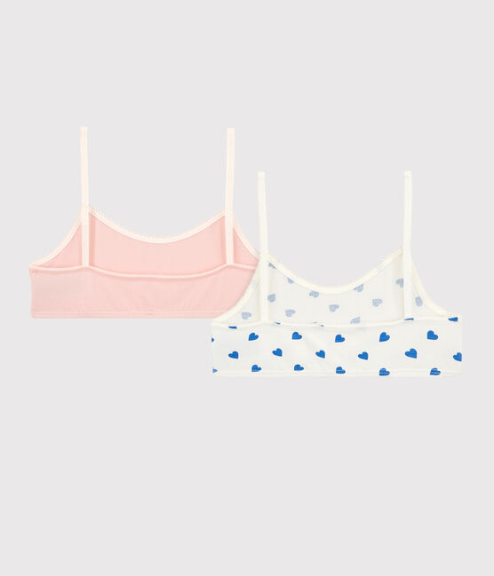 Confezione da 2 brassières cuore rosso bambina in cotone biologico ed elastam variante 1