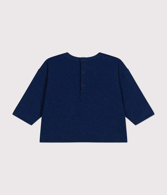 T-shirt a maniche lunghe in jersey sottile neonato blu MEDIEVAL