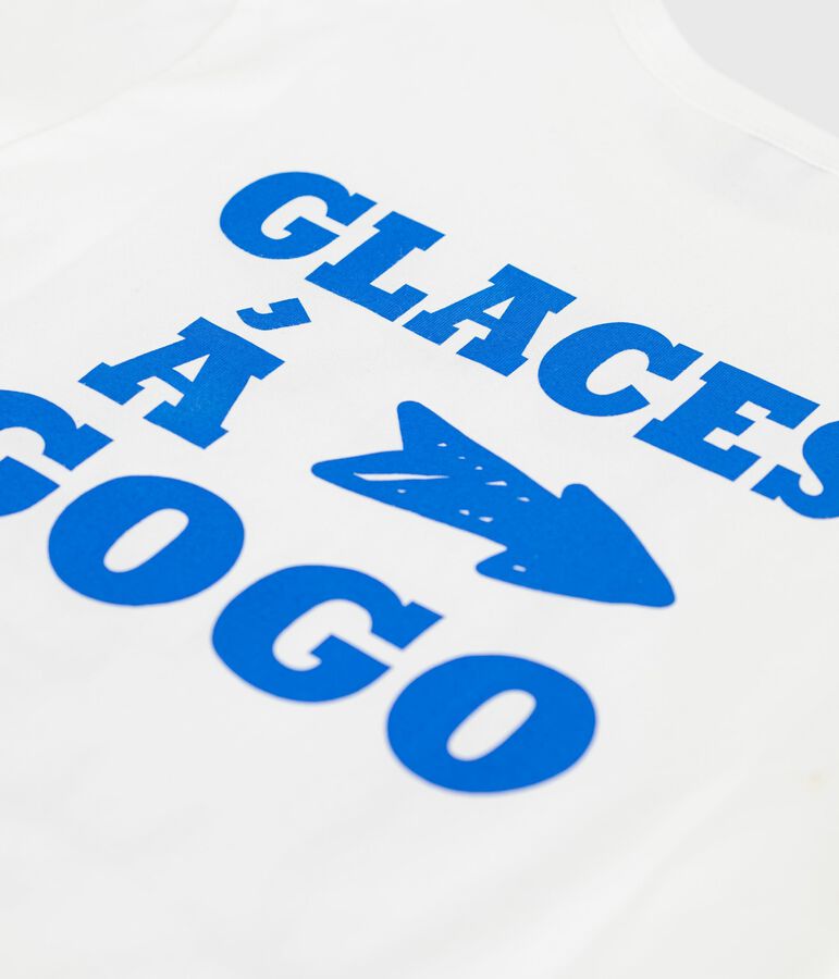 T-shirt a maniche corte in cotone bambina bianco