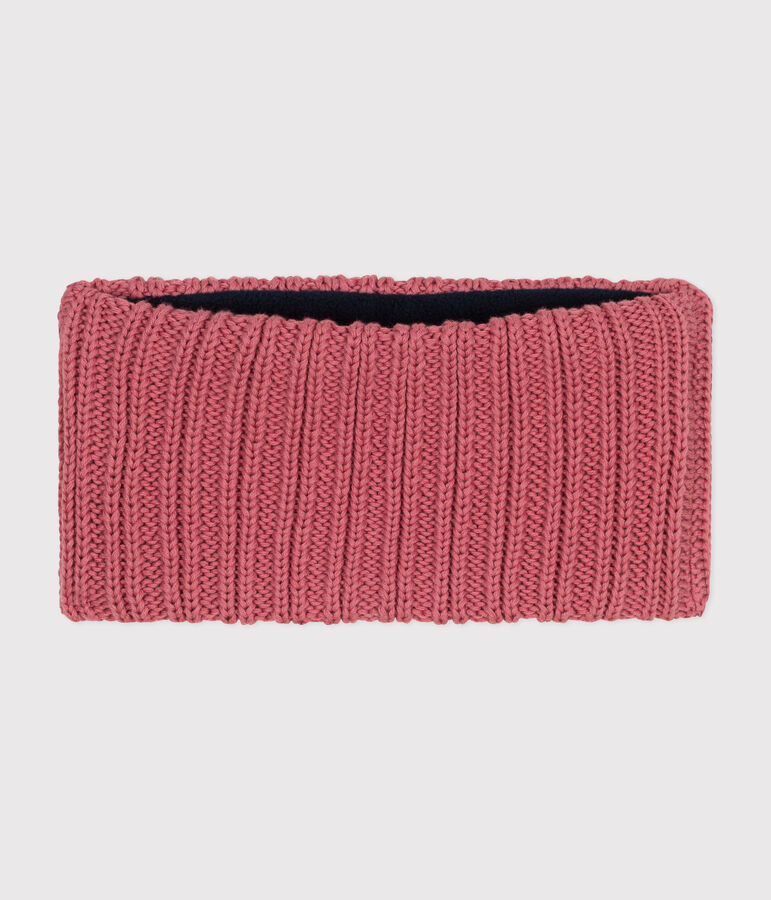 Snood in maglia foderata in pile neonato rosa ROSEWOOD
