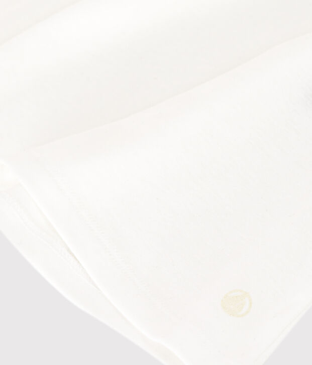 T-shirt Iconica a maniche corte a coste tinta unita donna bianco