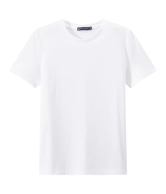 T-shirt donna INDISPENSABLE in jersey leggero bianco ECUME