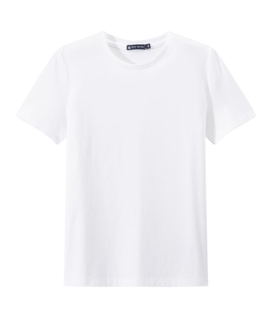 T-shirt donna INDISPENSABLE in jersey leggero bianco ECUME