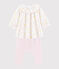 Abito e leggings a fiori bebè in cotone biologico bianco MARSHMALLOW/bianco MULTICO