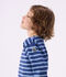 Marini&egrave;re in cotone a righe bambino blu/blu