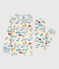 Pigiama esploratore in cotone bambino unisex bianco MARSHMALLOW/bianco MULTICO