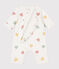 Tutina lunga bebè in cotone bianco MARSHMALLOW/bianco MULTICO