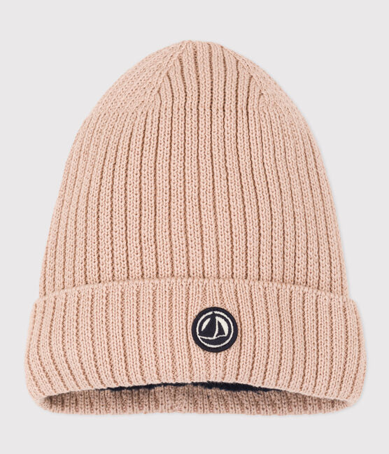 Cappello in maglia con fodera in pile bambino unisex rosa SALINE