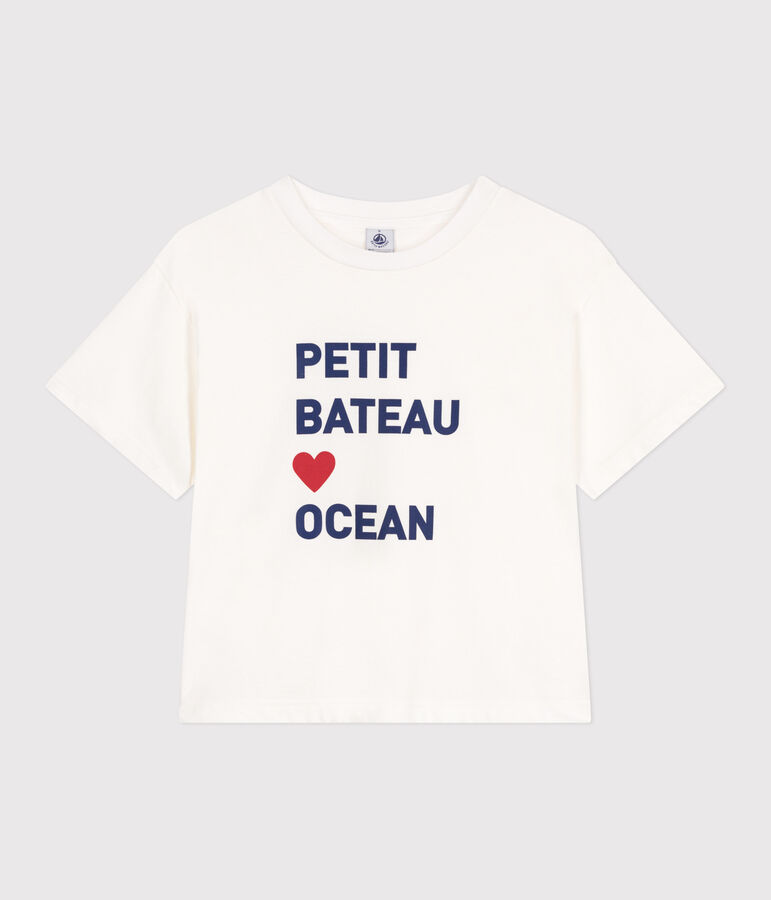 T-shirt Le Boxy in cotone donna bianco