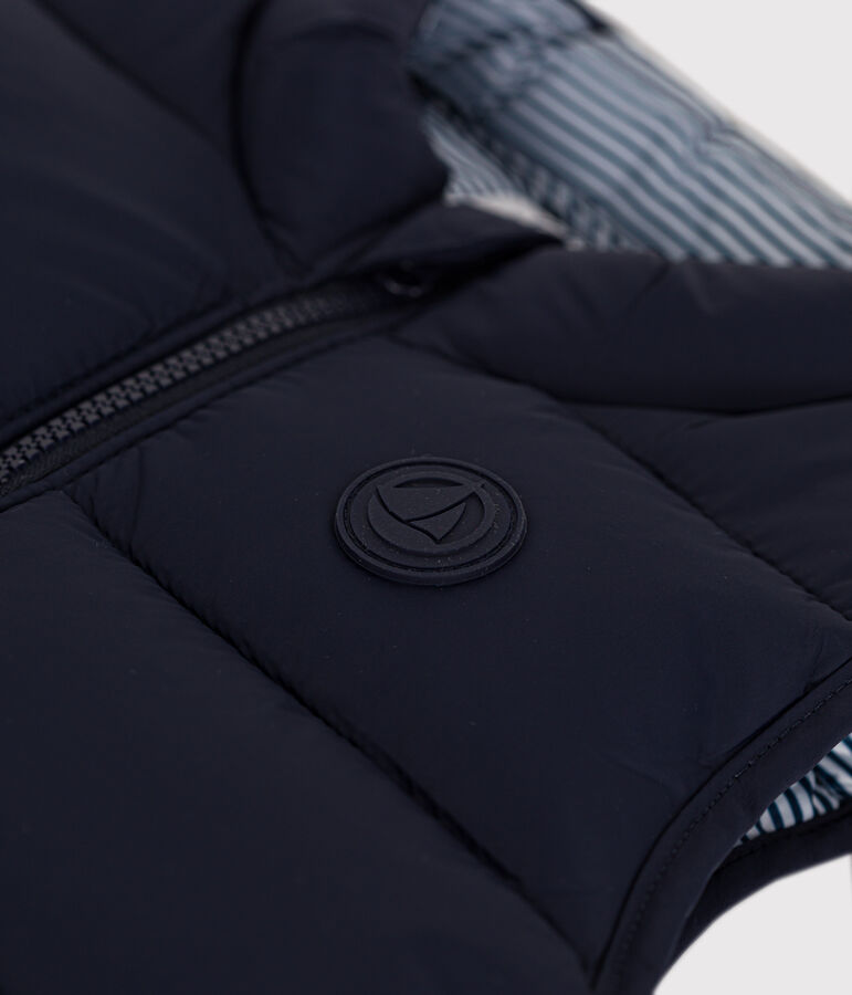 Piumino senza maniche trapuntato beb&egrave; blu SMOKING