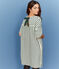 Abito maniche corte donna beige COQUILLE/verde SOUSBOIS